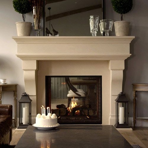 Stylish fireplace in a Lititz, PA home