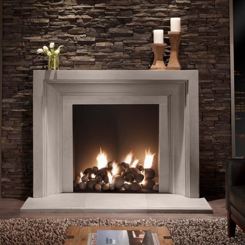 Contemporary fireplace in a Lititz, PA home