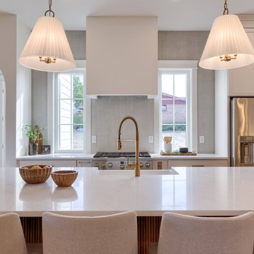 Luxury kitchen with new backsplash and countertop