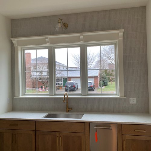 New kitchen backsplash by Adair's Flooring
