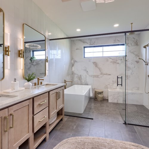 Trendy bathroom makeover by Adair's Flooring in Lititz, PA